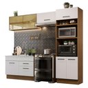Ver imagem 3 de Armário de Cozinha Completa 270cm Rustic/Branco Agata Madesa 05