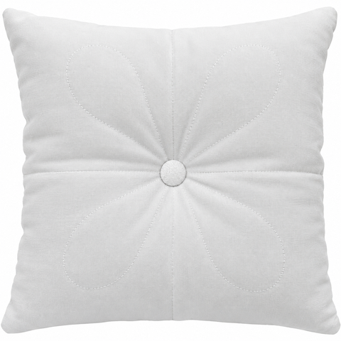 Almofadas com Botão para Sofás e Camas Decorativas un. Diversas Cores Macias:Branco