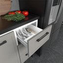 Ver imagem 4 de Cozinha Completa Gabinete Para Pia 120 e Armário Aéreo Juno/Apolo 4 Gavetas Cozimax Cinza Argila