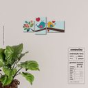 Ver imagem 2 de Passarinhos Apaixonados - Quadro ou Placa Decorativa com 3 Peças - 6mm - Placa Decorativa - Ultra-br
