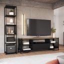 Ver imagem 1 de Conjunto Rack e Estante Industrial Sala Escritório Preto