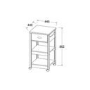 Ver imagem 7 de Carrinho auxiliar estética Ditália BA-130 cor:preto