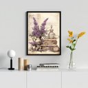 Ver imagem 2 de Quadro Decorativo Vintage Vaso Lavanda 45x34cm - com Vidro:madeira Preta