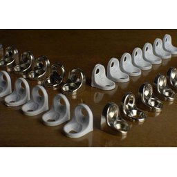Kit de 100 Mini Cantoneira 13x13 Cadeirinha em Aço 2 Furos Móveis - 1
