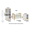 Ver imagem 3 de Quarto de Bebê Completo Berço 3 em 1, Guarda-Roupa e Cômoda MDF Nina Espresso Móveis Branco/Amêndoa