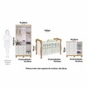 Ver imagem 4 de Quarto de Bebê com Berço 3 em 1 Guarda-Roupa e Cômoda 100% MDF Nina Espresso Móveis Amêndoa/Branco
