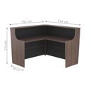 Ver imagem 2 de Balcao de Atendimento em L Not Freijo Preto