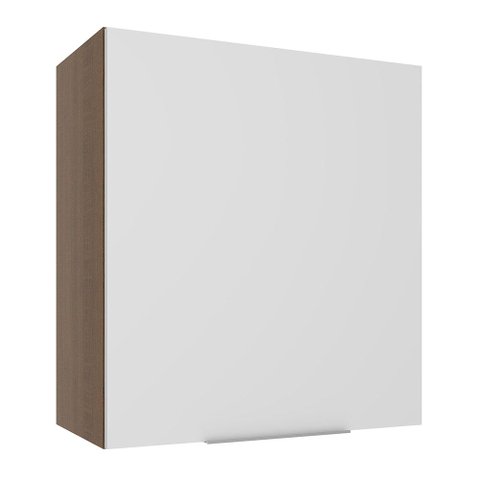 Armário Aéreo Madesa Stella 60 cm 1 Porta Rustic/Branco