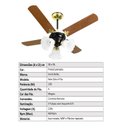 Ver imagem 6 de Ventilador De Teto New Zeta 4 Pás Preto/Mogno 220v + Controle Venti-Delta