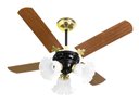 Ver imagem 2 de Ventilador De Teto New Zeta 4 Pás Preto/Mogno 220v + Controle Venti-Delta