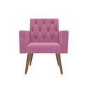 Ver imagem 2 de Estilo na Recepção Kit Namoradeira + 2 Poltronas Capitonê Rosa