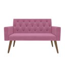 Ver imagem 1 de Estilo na Recepção Kit Namoradeira + 2 Poltronas Capitonê Rosa