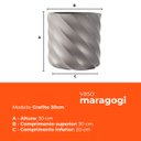 Ver imagem 3 de Vaso Maragogi Grafite 30 Terrano