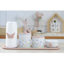 Ver imagem 1 de Kit Higiene Borboleta Rosê Menina Porcelana Bebê Quarto K205 Cuidados