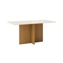 Ver imagem 2 de Mesa de Jantar 6 Lugares 160cm Tampo MDF e Vidro Canto Reto Lana