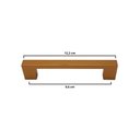 Ver imagem 2 de Kit 4 Puxadores Rose Fosco para Móveis Gavetas Cômodas Estantes