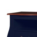 Ver imagem 3 de Mesa de Cabeceira Bombê 1 Gaveta e Nicho 1026n - Azul Petróleo/imbuia Glazer
