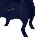 Ver imagem 2 de Mesa de Cabeceira Bombê 1 Gaveta e Nicho 1026n - Azul Petróleo/imbuia Glazer