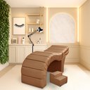 Ver imagem 1 de Maca Luxo Reclinável para Estética Facial Extensão Cílios Marrom/caramelo Bz Home Decor