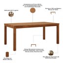 Ver imagem 5 de Mesa de Jantar 6 Lugares 180cm com 06 Cadeiras Madeira Maciça Dunia F06 Rústico Escuro - Lyam