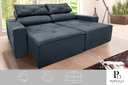 Ver imagem 2 de Sofá Reclinável Retrátil 1,80m Cor:preto