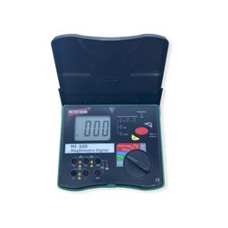 Megôhmetro Digital Faixa 5000v 200 Gigaohm Mi-500 Portátil Com Maleta - 4