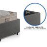 Base Box Cama Solteiro Sapateira Courino Linho Cinza e Colchão Airtech Ortobom 88x188 - 2