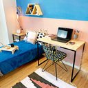 Ver imagem 4 de Mesa para Escritório 96cm Style Industrial Natural e Preto