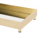 Ver imagem 2 de Bandeja Decorativa Retangular em Metal Dourado com Espelho 22,5cm 20382 Mart