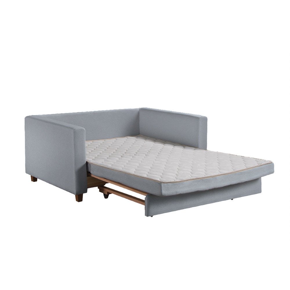 Sofá Cama Casal Marcelle 2 Lugares 150cm Linho Pé de Madeira - Talento Móveis - 3