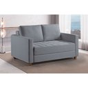Ver imagem 1 de Sofá Cama Casal Marcelle 2 Lugares 150cm Linho Pé de Madeira - Talento Móveis