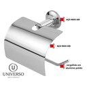 Ver imagem 7 de Porta Papel Higienico Papeleira Inox Universo Das Torneiras