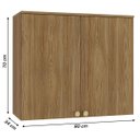 Ver imagem 4 de Armário Aéreo Cozinha Botanic 80cm 02 Portas M632 Kappesberg - Nogueira