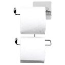 Ver imagem 1 de Suporte para Papel Higiênico Duplo Aço Cromado Fixação Adesiva Parede Utimil