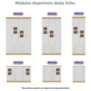 Ver imagem 7 de Berço 3 em 1 para Colchão 130x60cm com Cômoda 4 Gavetas Brisa Multimóveis Mp4743 Madeirado/branco