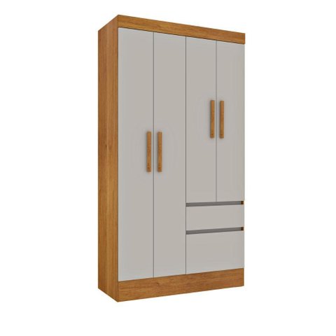 Guarda Roupa Oregon 4 Portas e 2 Gavetas TCIL Cinamomo Off White