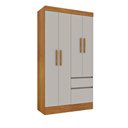 Ver imagem 1 de Guarda Roupa Oregon 4 Portas e 2 Gavetas TCIL Cinamomo Off White