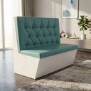 Ver imagem 4 de Poltrona Sofá Booth Prime Verde Tiffany e Branco 1.10m