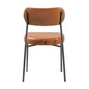 Ver imagem 6 de Kit 4 Cadeiras para Sala de Jantar Couro Sintético Design Aço Carbono Lavinia Marrom/Preto