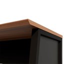 Ver imagem 7 de Mesa Escrivaninha com 135cm Industrial Tampo Chanfrado e Pés Metálicos Executive Nogal e Preto