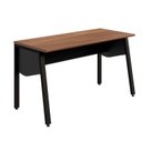Ver imagem 1 de Mesa Escrivaninha com 135cm Industrial Tampo Chanfrado e Pés Metálicos Executive Nogal e Preto