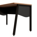 Ver imagem 5 de Mesa Escrivaninha com 135cm Industrial Tampo Chanfrado e Pés Metálicos Executive Nogal e Preto