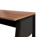 Ver imagem 6 de Mesa Escrivaninha com 135cm Industrial Tampo Chanfrado e Pés Metálicos Executive Nogal e Preto