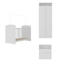 Ver imagem 6 de Quarto de Bebê Completo com Berço Cômoda e Guarda-roupa Doçura Multimóveis Branco