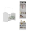 Ver imagem 5 de Quarto de Bebê Completo com Berço Cômoda e Guarda-roupa Doçura Multimóveis Branco