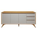 Ver imagem 6 de Buffet Vertex 3 Portas e 3 Gavetas 180 cm Naturalle/Off White - Mavaular