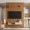 Painel Ripado Modular 1.8 para Quarto Escritório Tv até 75 Polegadas 1 Nicho 1 Prateleira 1 Porta - 1