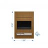 Painel Ripado Modular 1.8 para Quarto Escritório Tv até 75 Polegadas 1 Nicho 1 Prateleira 1 Porta - 3