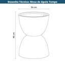 Ver imagem 3 de Mesa Lateral de Apoio Minimalista Tempo Rivatti 34 Cm (largura) em Polipropileno Grafite Proteção