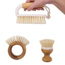 Ver imagem 7 de Kit escova de frutas e escova de limpeza off-white 3 pçs - Oikos